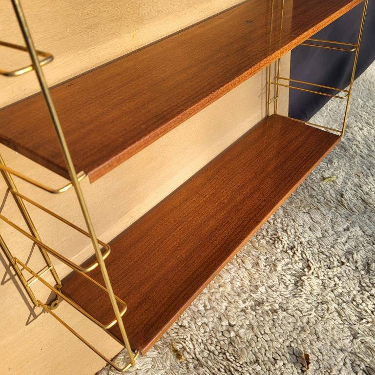 Tomado style string gold metal shelves