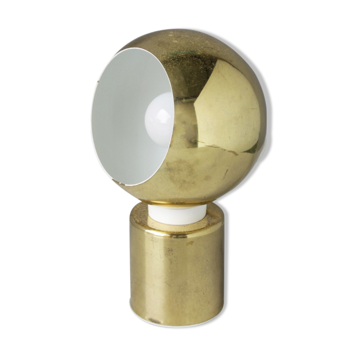 Magnetic brass ball light by Reggiani