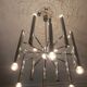Very large vintage 12-light chandelier by Sciolari - 1970s (Space Age)