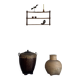 Petite étagère à trois niveaux en chêne H68 L41