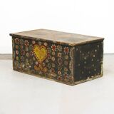 Antique Folk Art Painted bridal chest
