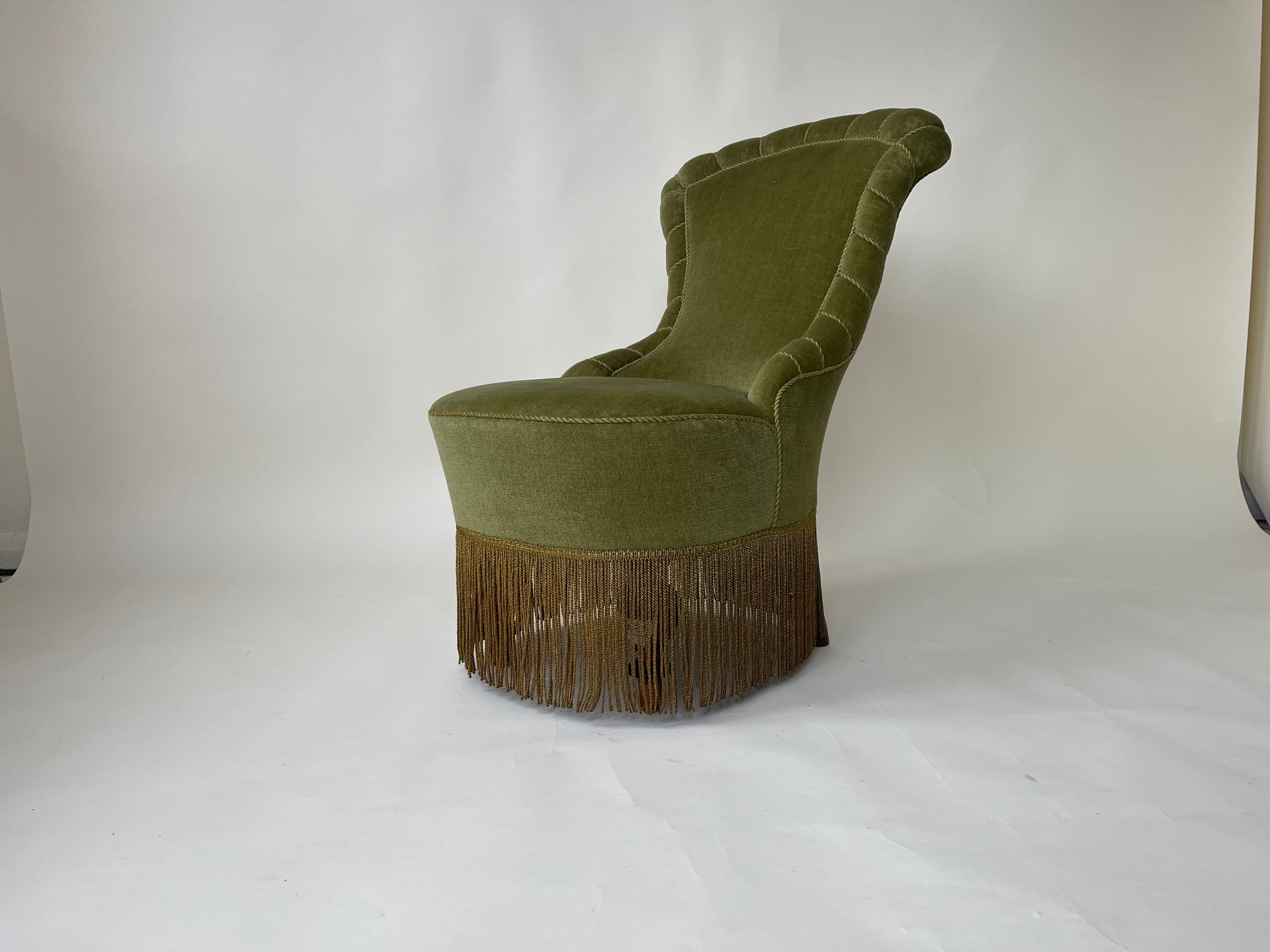 Vintage green bedroom chair