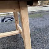 Georges Robert farmhouse table 1960 renovated in raw solid pine 200cm