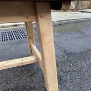 Table de ferme Georges Robert 1960 rénovée en pin massif brut 200cm
