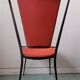 Pair of vintage chairs metal black skai red