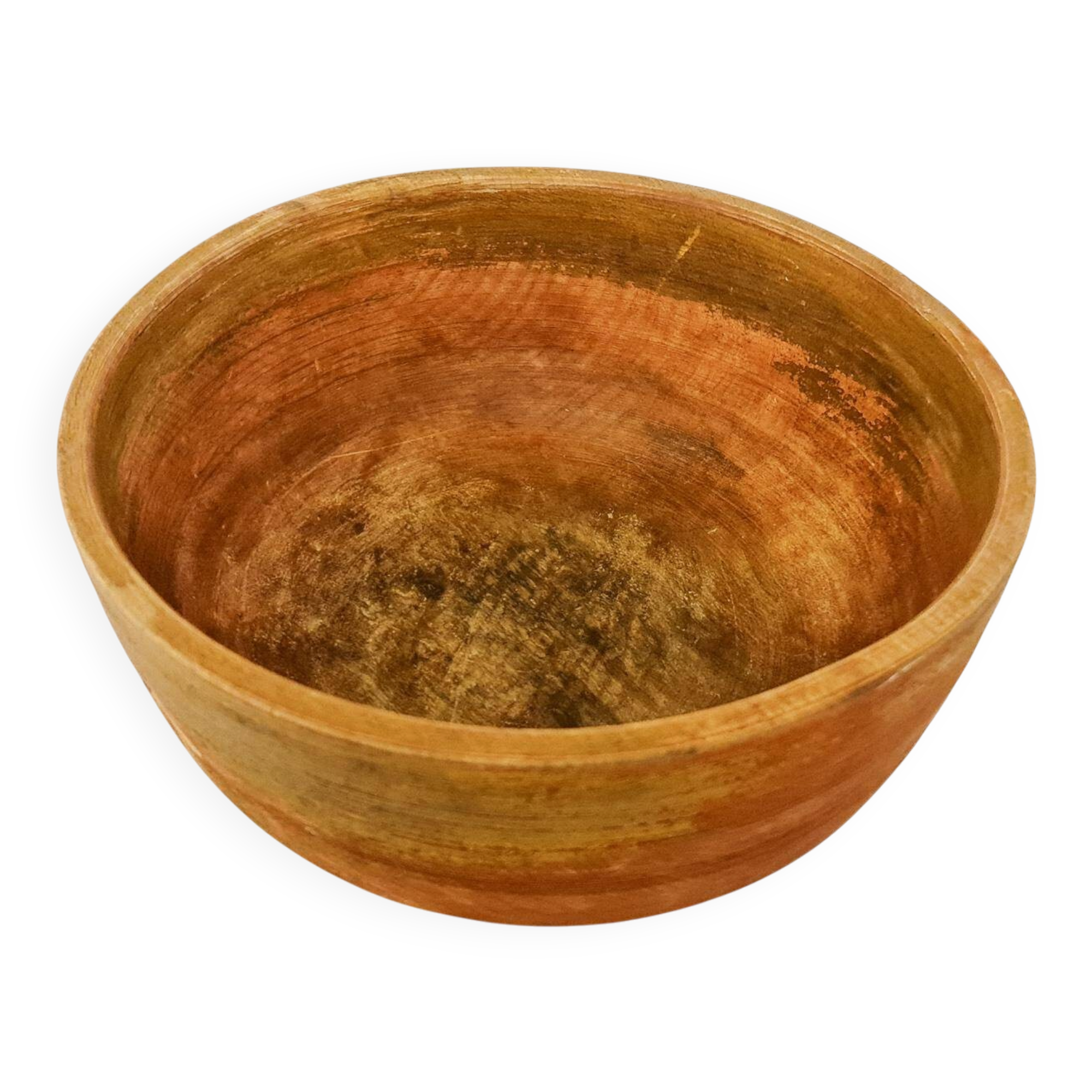 Swedish folk art, large unique agricultural bowl from the early 19th century in painted wood.