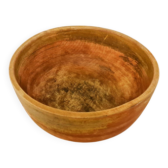 Swedish folk art, large unique agricultural bowl from the early 19th century in painted wood.