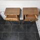 Pair of Louis XV style oak bedside tables