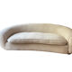 Curved sofa set "Polar Bear" called "Banana" in white boucle.