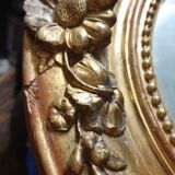 Oval mirror XIXth 43x56cm