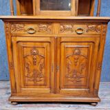 charming and characterful antique walnut two-body buffet.