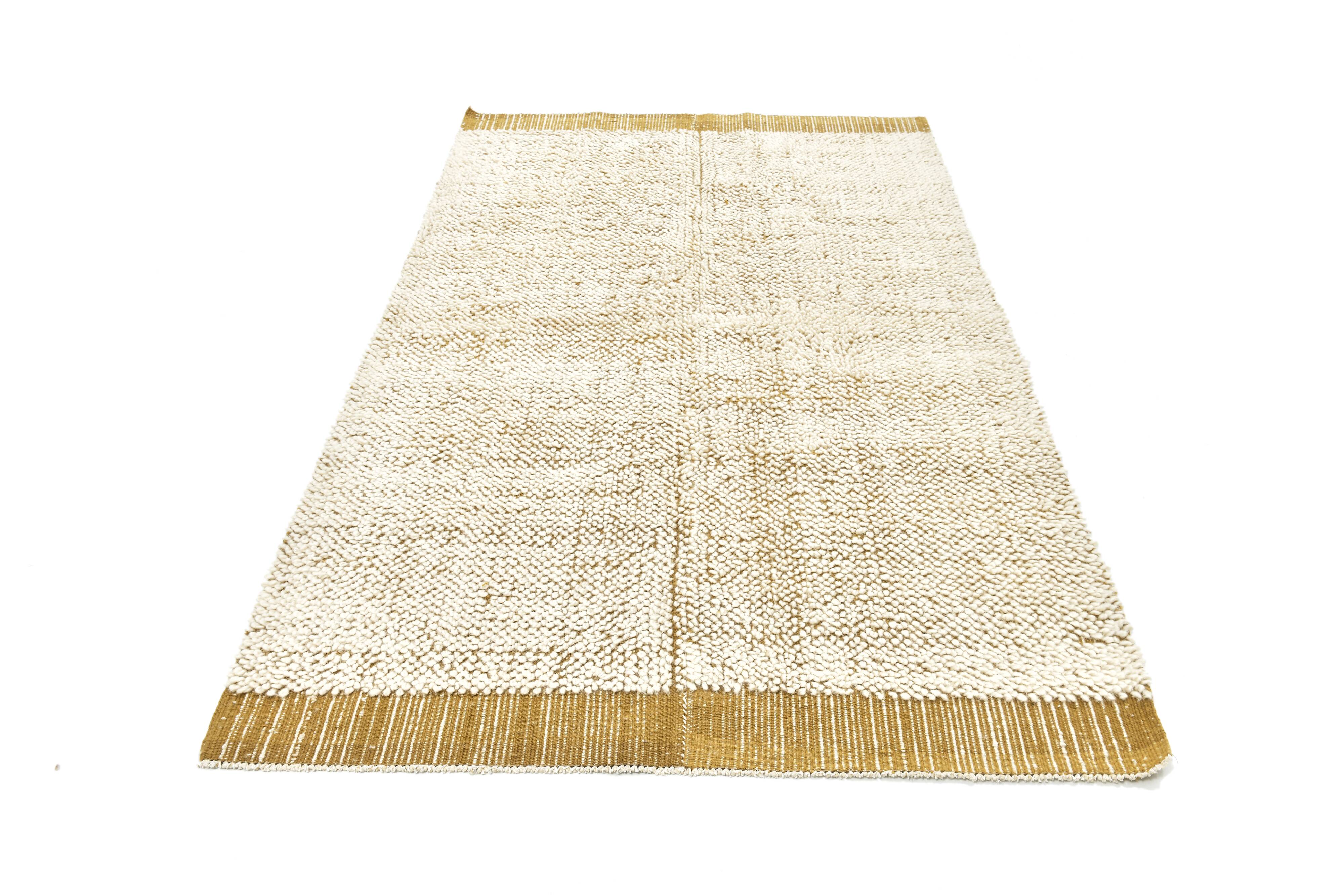 Dark Mustard Beige Ethnic Vintage Rug, 130x215Cm