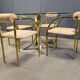 Vintage brass dining set by Belgochrom, 1970s