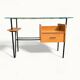 Modernist office – Azzano Frères – designed by Jacques Hitier – Oak, glass and felt