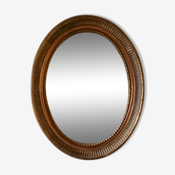 Miroir ovale doré 40x50cm