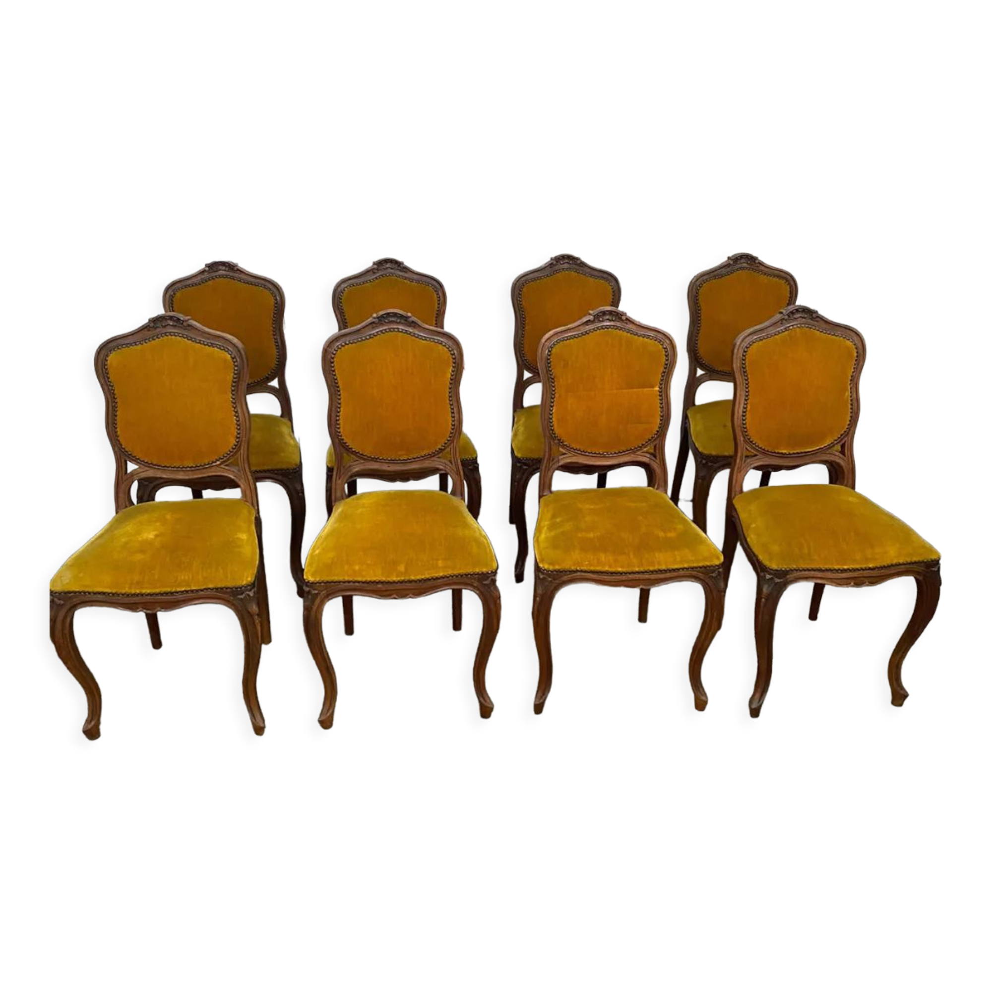 8 chaises de style Louis XV