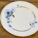 9 white porcelain plates of art deco blue flower limoges