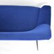 Canapé vintage deux places, république démocratique allemande, 1960, bleu marine, velours