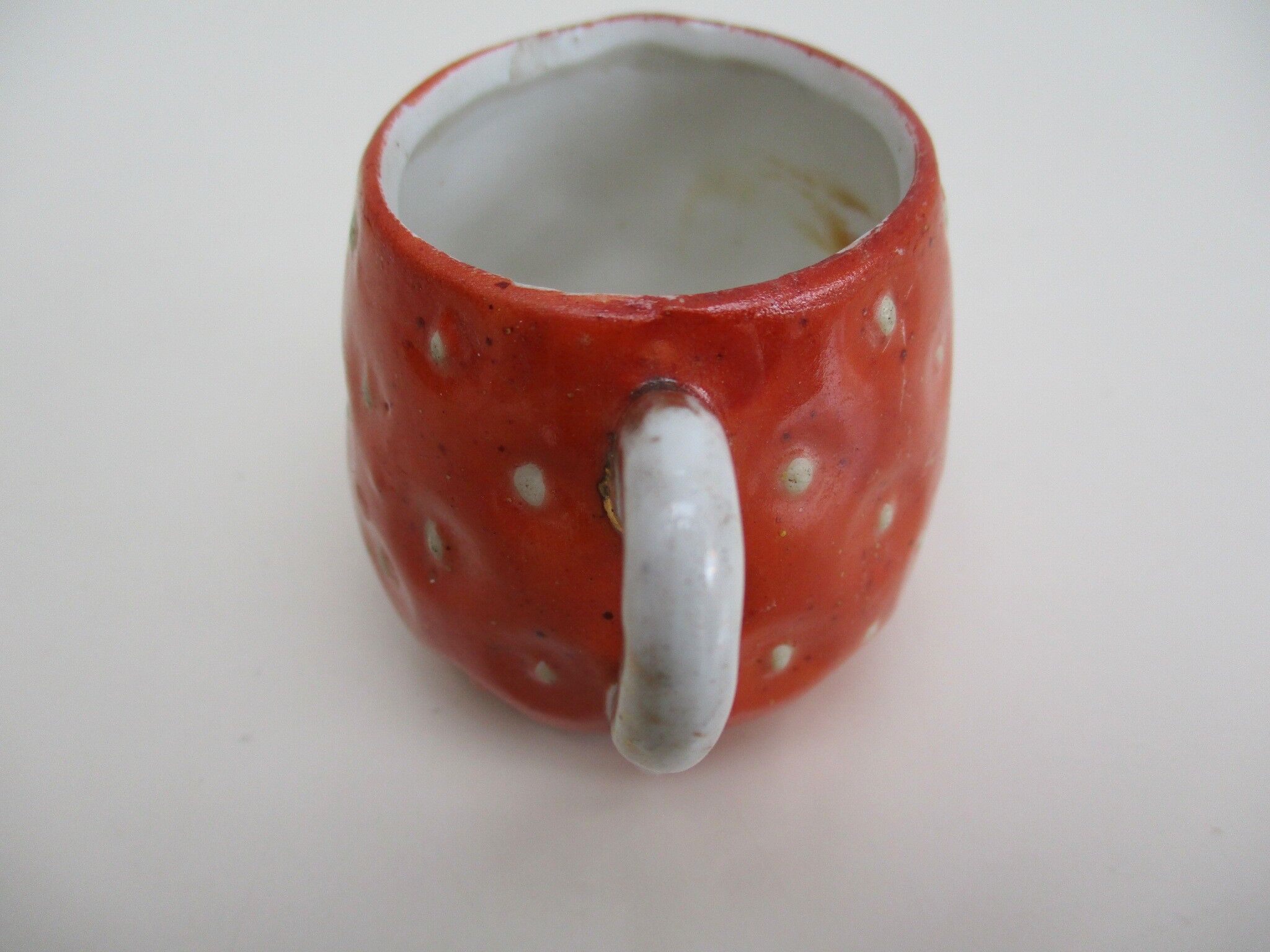 Small antique porcelain cup "strawberry"