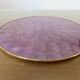 Purple mother-of-pearl trivet, Capiz from the Philippines, brass rim 1970.
