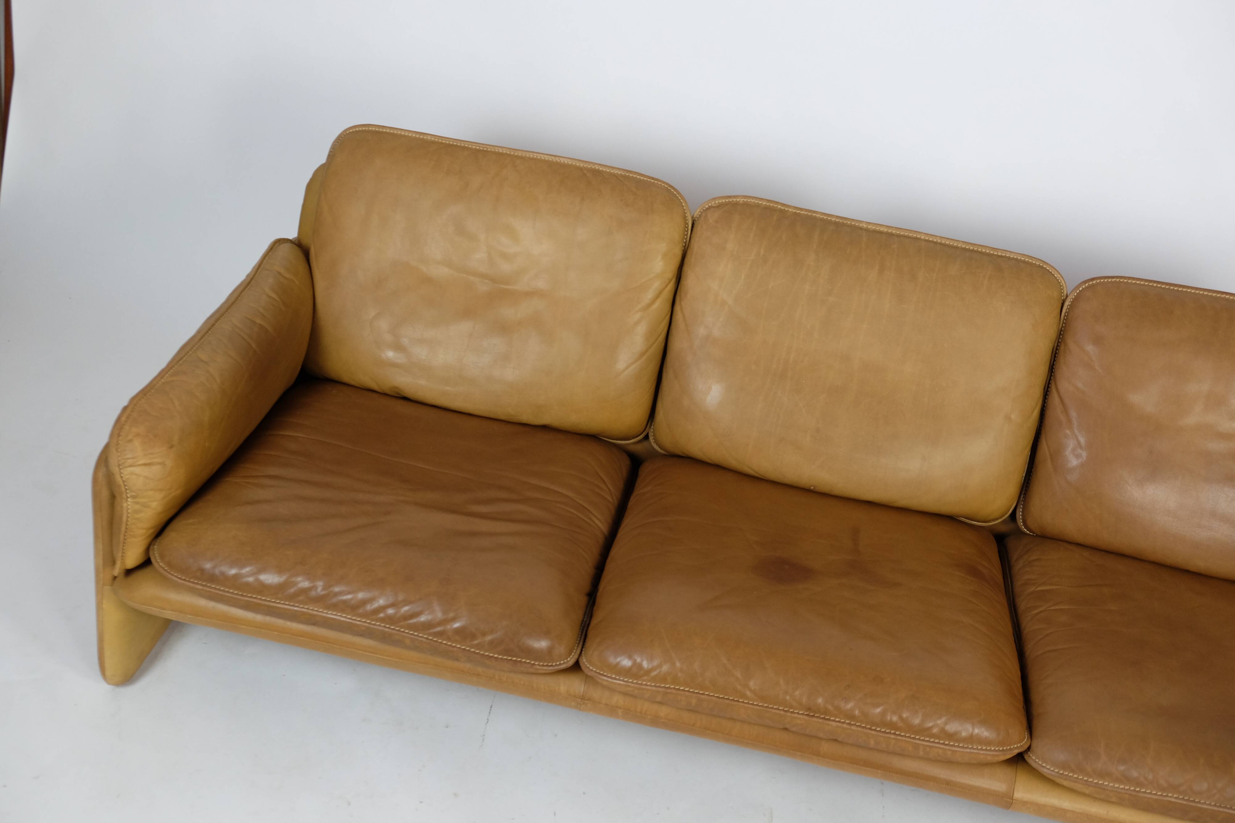 Vintage de Sede DS61 Leather Sofa Couch 70er Design 60er