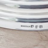 Dish on a silver-plated metal pedestal Christofle, made in France, compote dish.