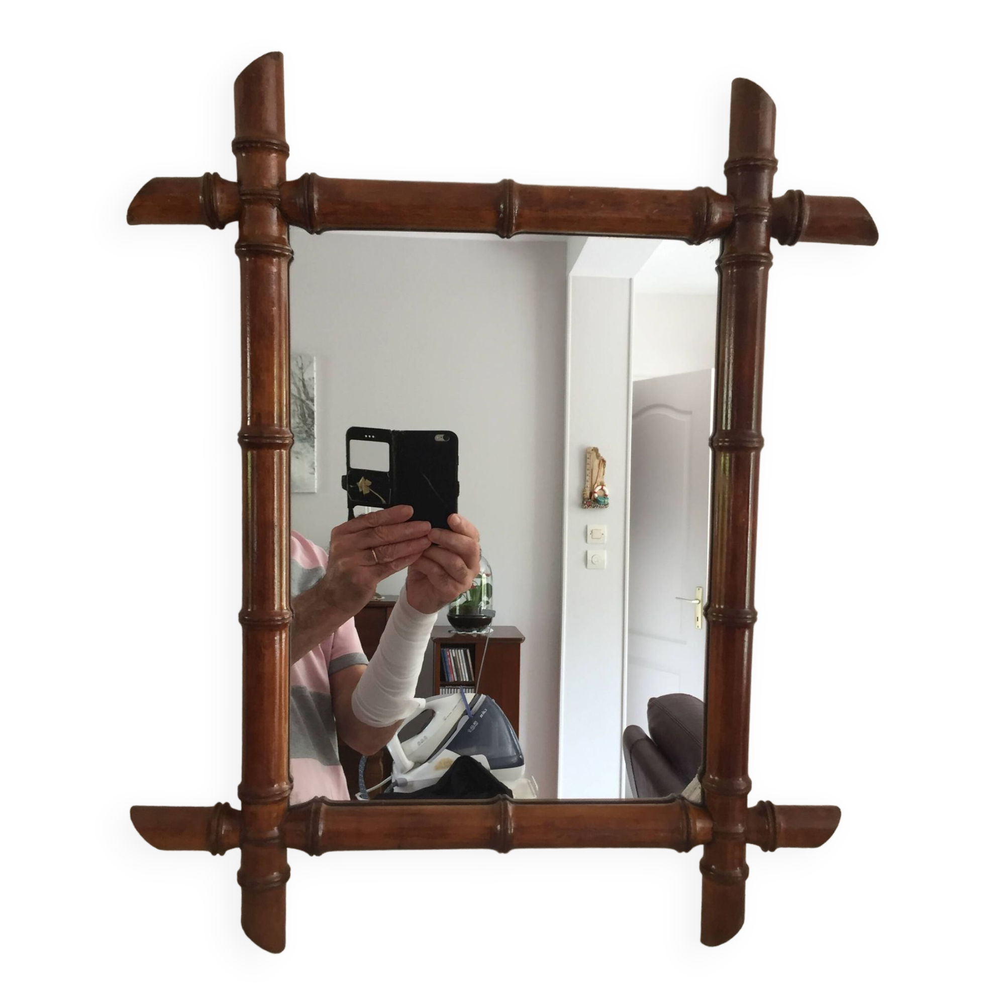 Bamboo imitation wooden mirror