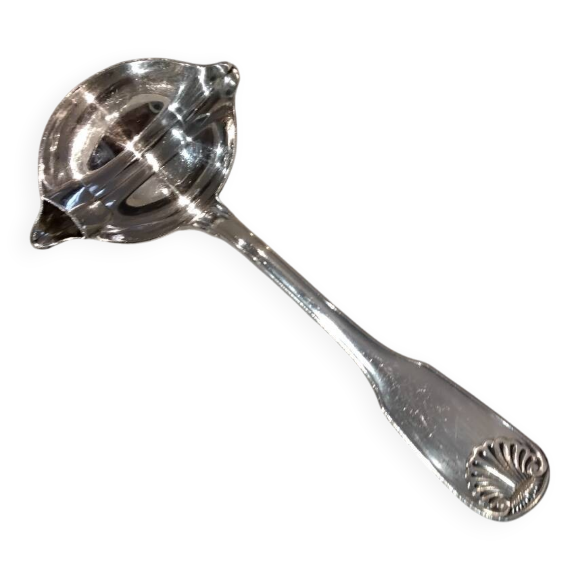 Louche gras maigre métal argenté orfèvre Christofle vendome 18,3cm