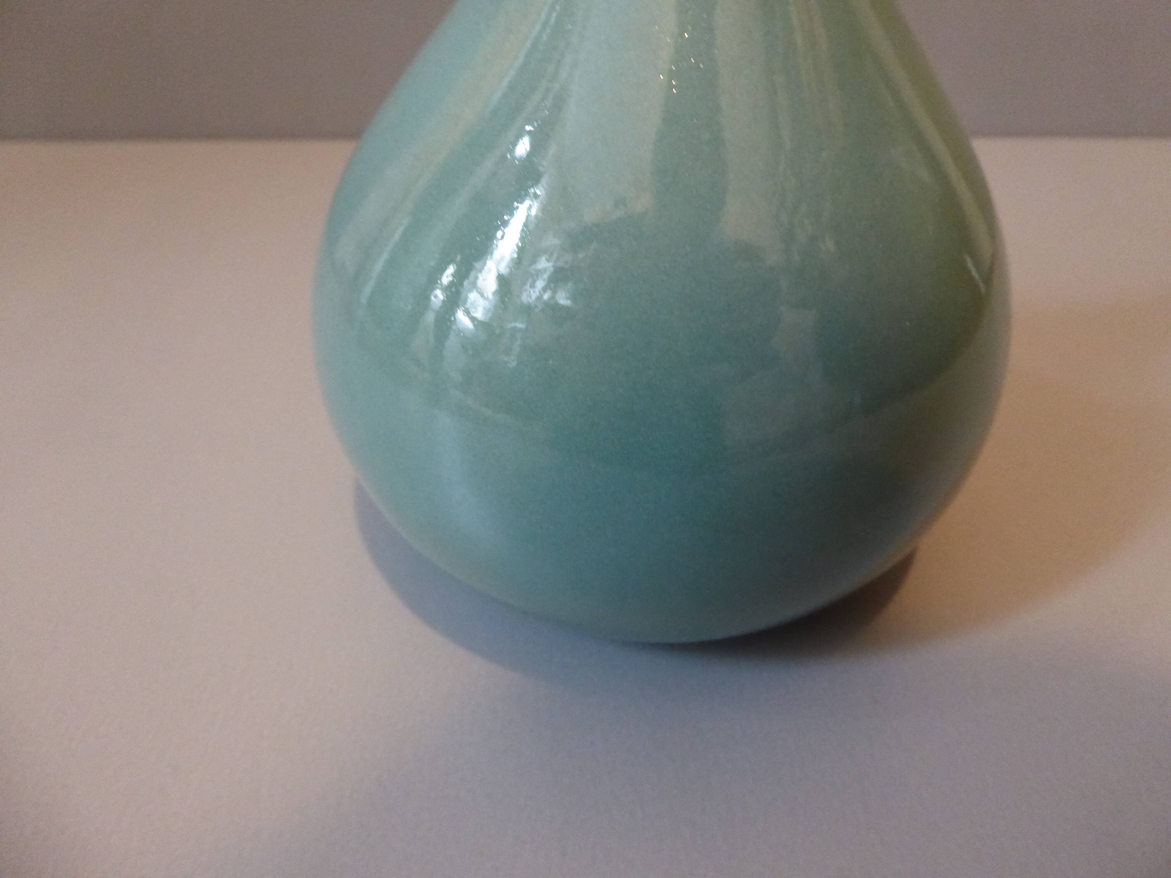 Celadon blue soliflore vase
