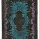 Handmade carved anatolian 1970s 187 cm x 288 cm brown rug
