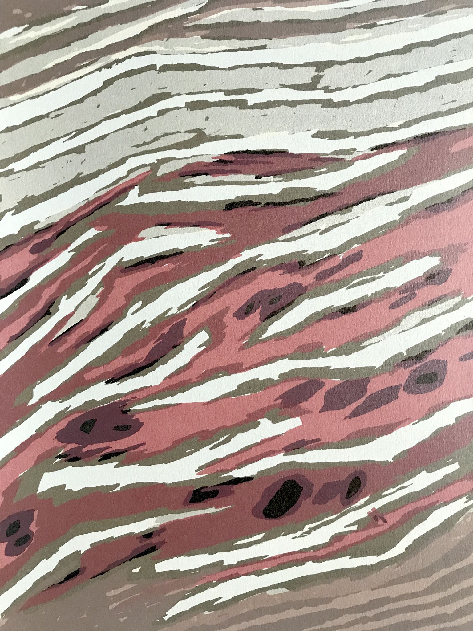 Lithographie originale sur vélin d'Arches de Raoul UBAC, Terrassements, 1978