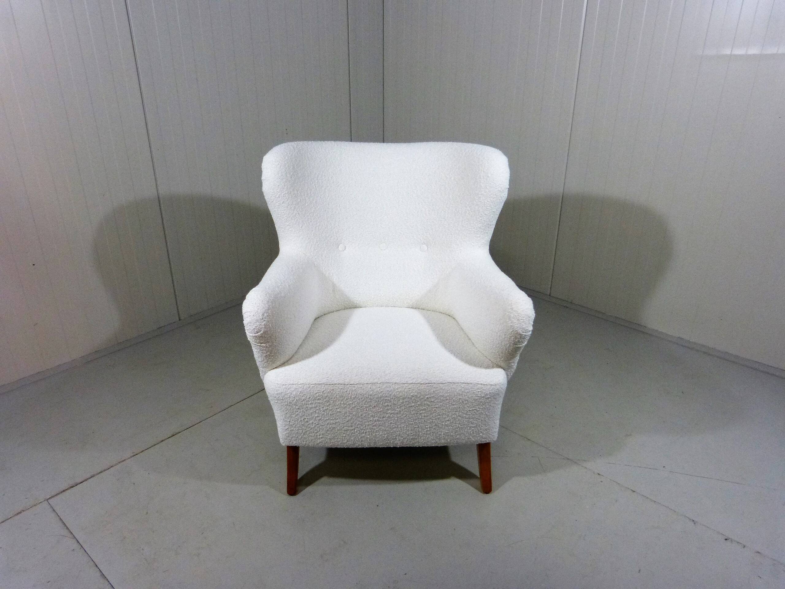 Boucle armchair lounge chair Sweden, 1950’s