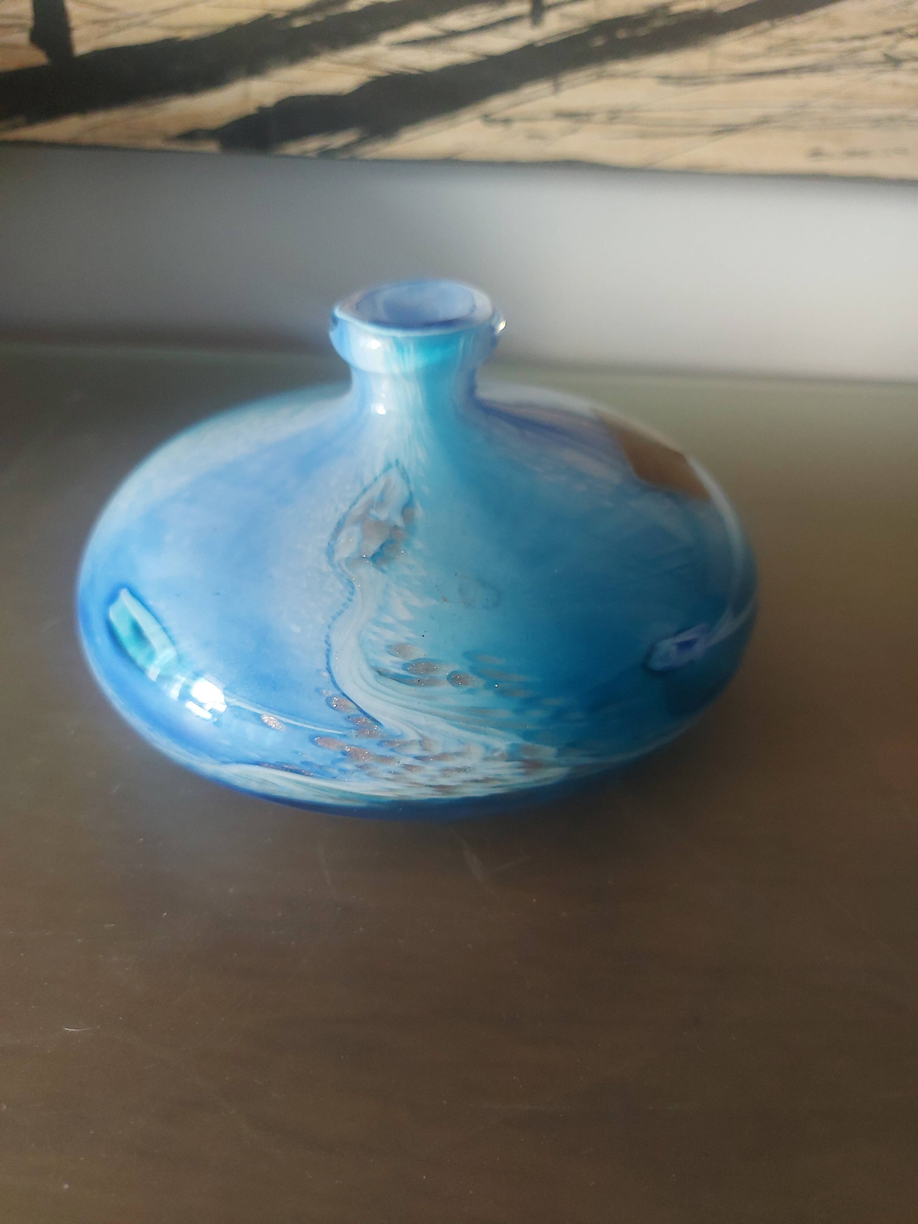 Biot souflé glass vase , Jean Michel Operto