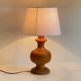 Vintage turned wooden lamp