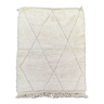 Tapis berbère blanc shaggy 110x145 cm