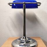 Blue banker's lamp