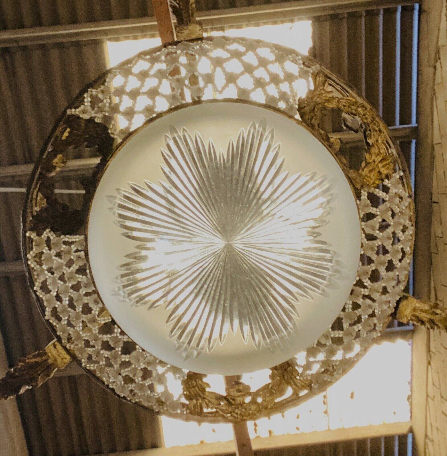 Louis XV style chandelier in bronze and frosted glass 20th century