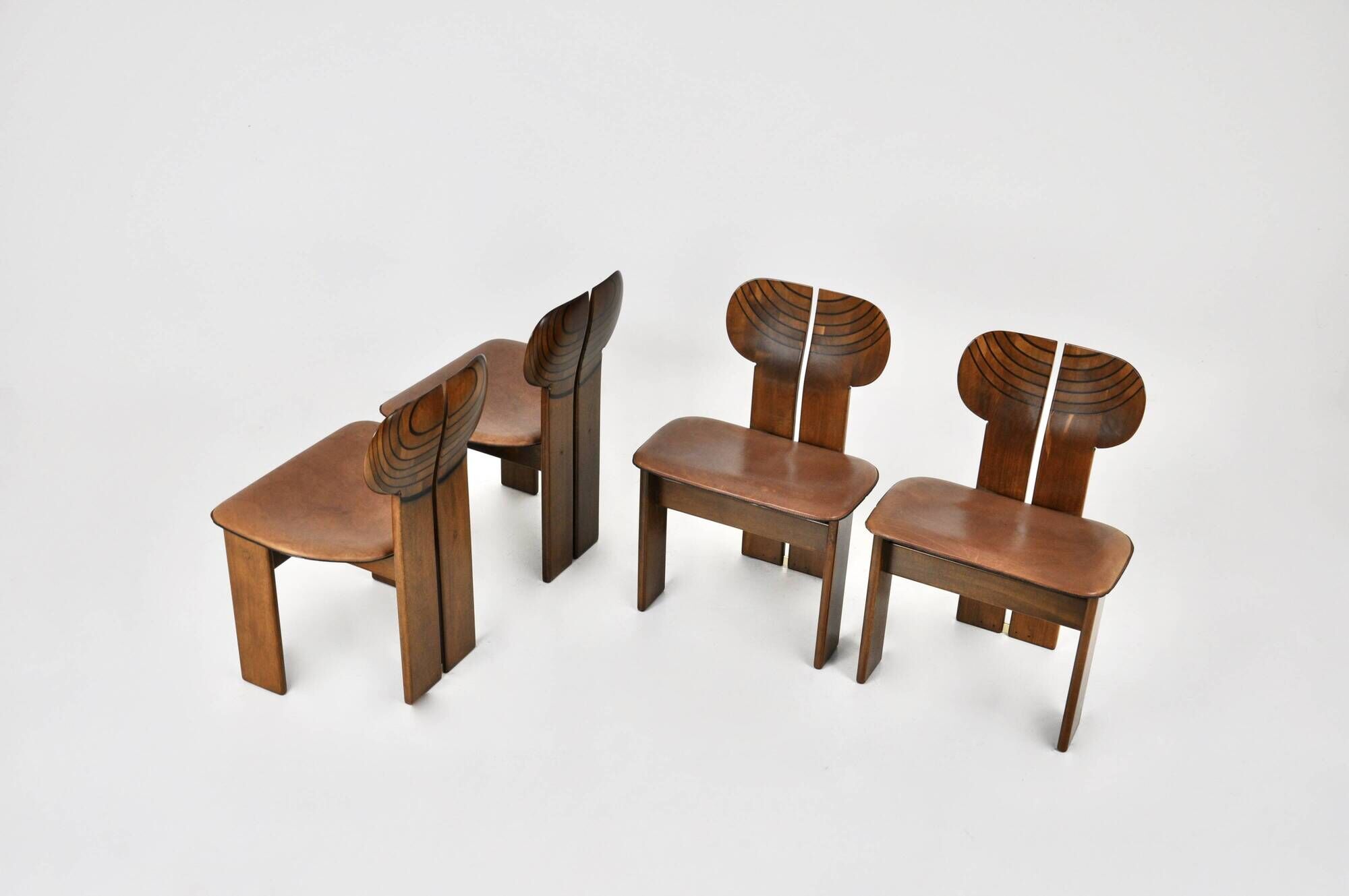 "Africa" chairs by Afra & Tobia Scarpa for Maxalto, 1970s, set of 4
