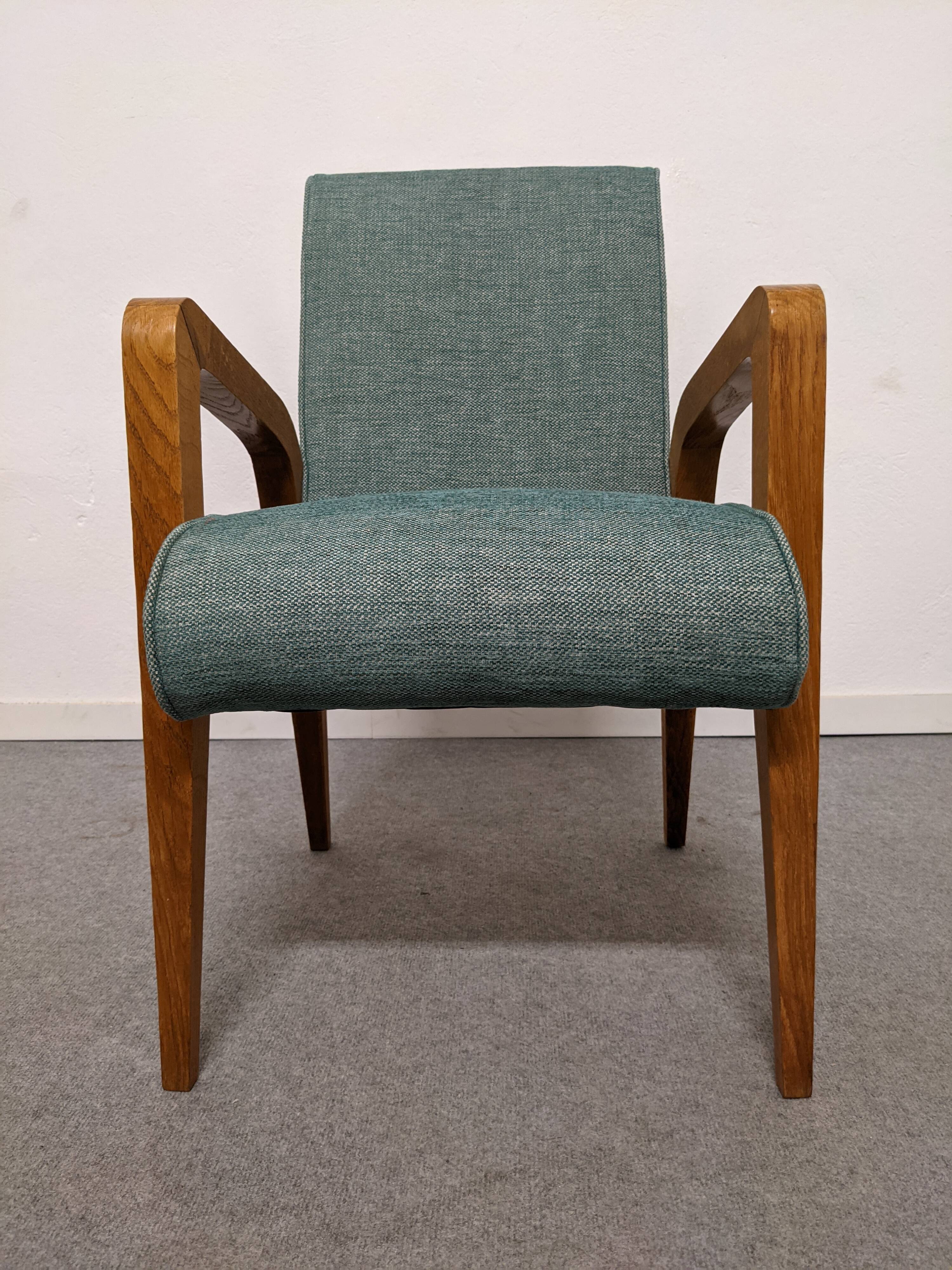 Pair of free span bridges armchairs from the 50s