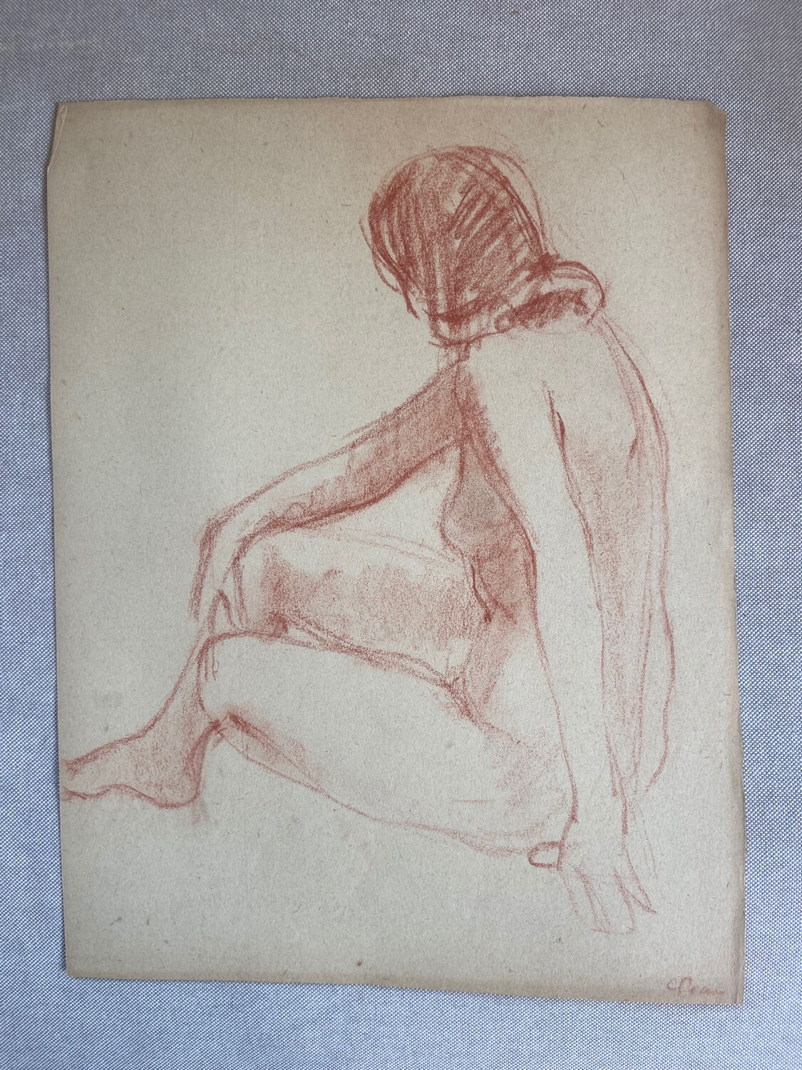 Female nude drawing