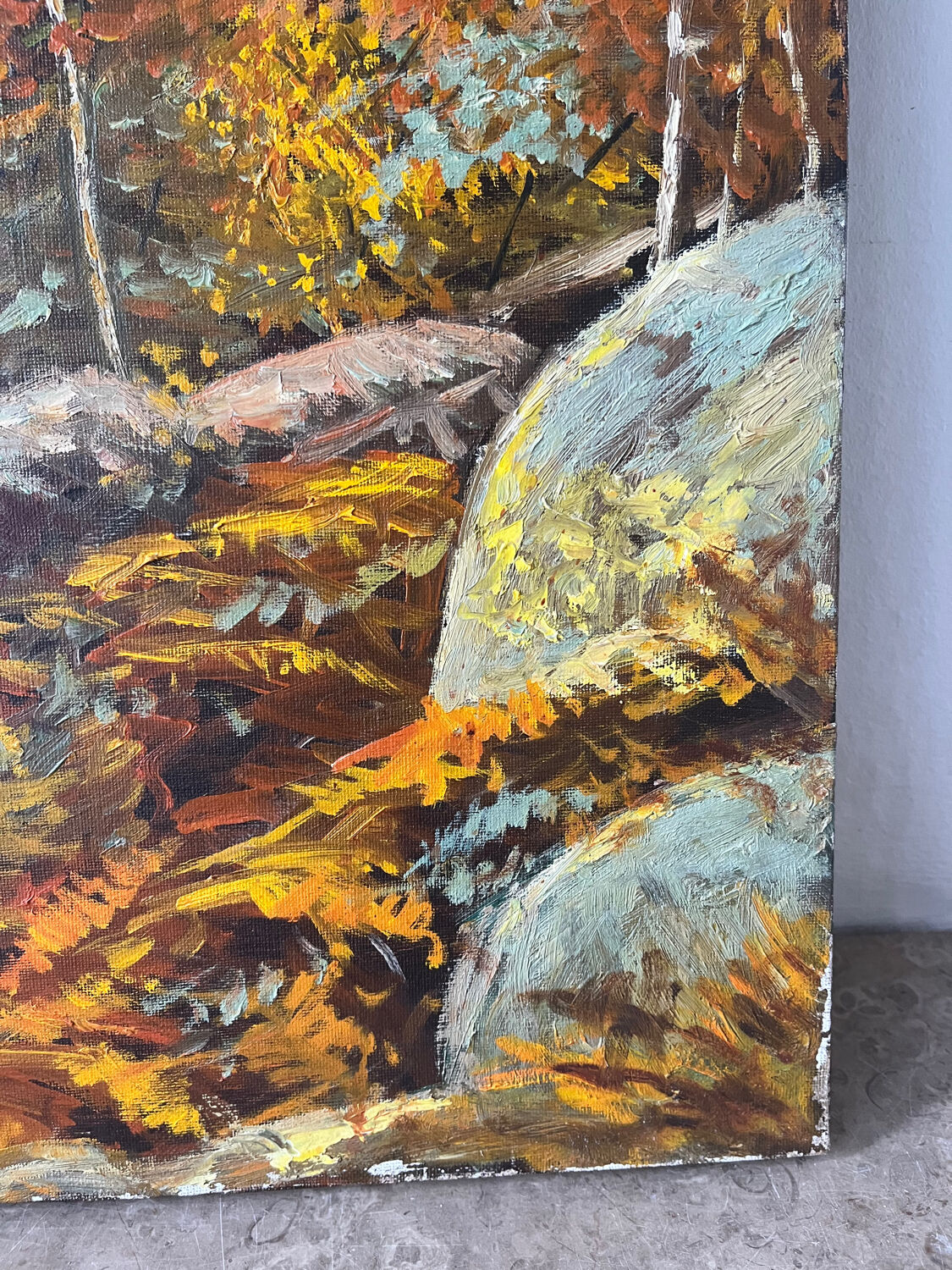 Forêt de Fontainebleau, signé R Vacher