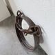 Brutalist mirror with metal chain from the 50s
