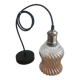 Pendant Light With Vintage Twisted Glass Globe Electrical System New