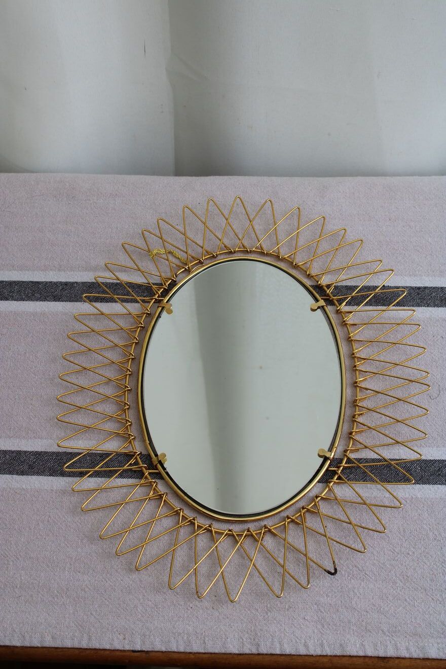 Gilded metal mirror