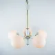 Vintage White 1970s Sputnik Chandelier – Mid-Century Modern Ceiling Light