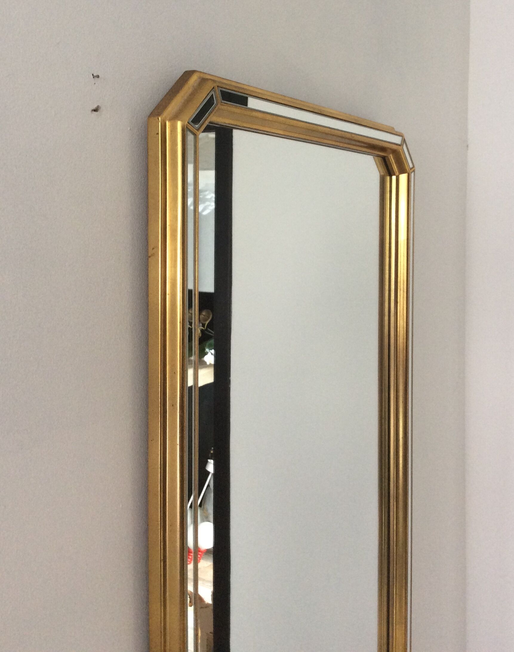Mirror with parcloses of the 60s and 70s - 106x48cm