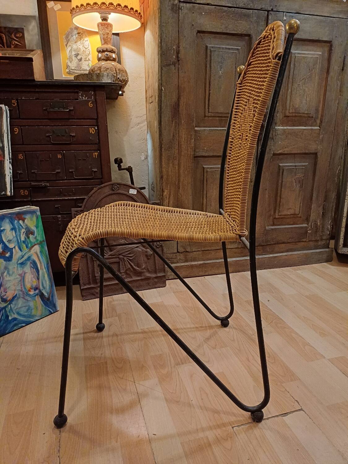 A chair by designer Frédéric Weinberg USA 1960, 70