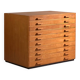 Antique plan cabinet made of beech wood – Slovakia, circa 1960