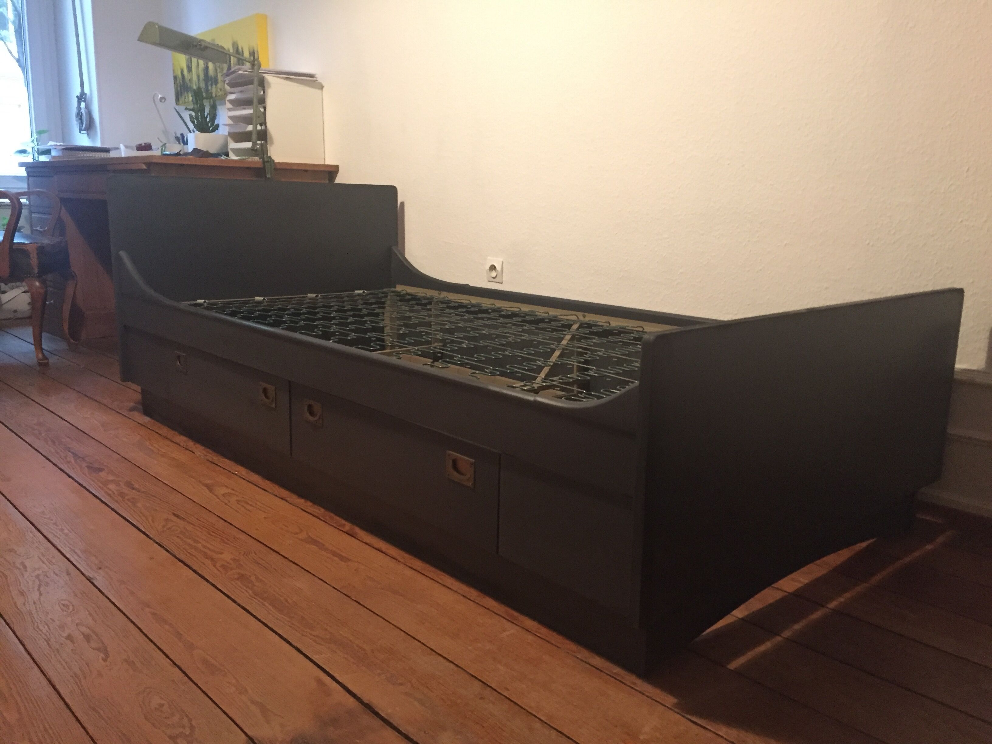 1970s navy boat bed