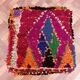 Handmade Berber pouf in wool 60 X 60 X 20 CM